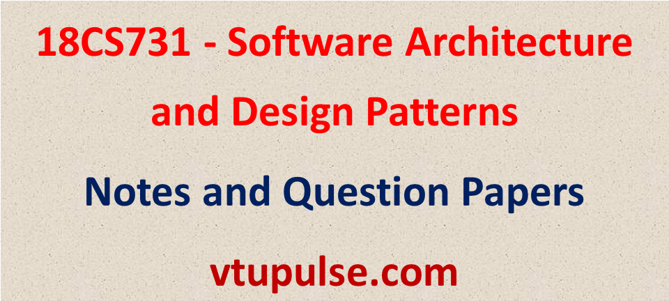 18CS731 Software Architecture and Design Patterns Notes