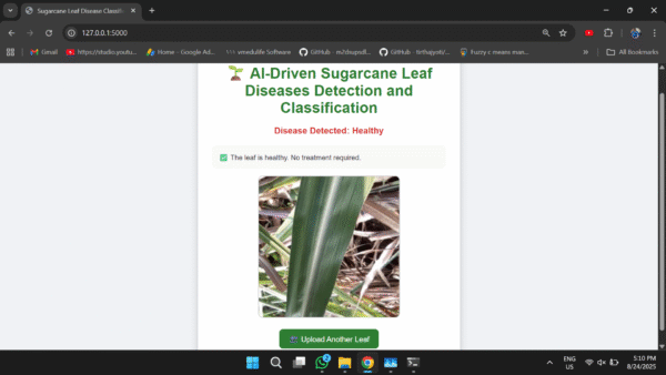 AI-Driven Sugarcane Diseases Detection & Remedy Suggestion with Flask App Final Year Project - Image 14