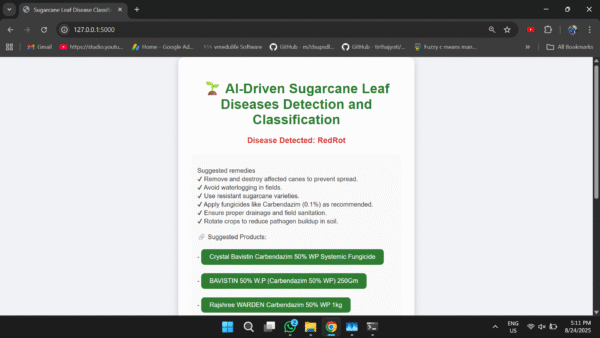 AI-Driven Sugarcane Diseases Detection & Remedy Suggestion with Flask App Final Year Project - Image 16